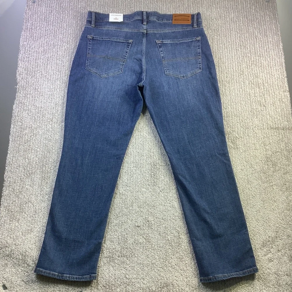 Lucky Brand 223 Straight Leg Mens Jeans Medium Wash Denim 36 x 30 NWT
